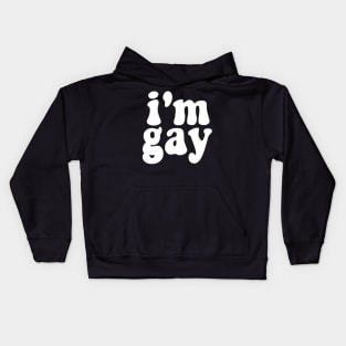 im gay (big bold simple text) Kids Hoodie